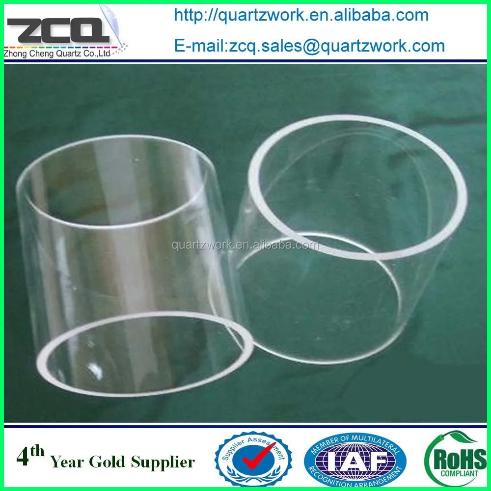 Custom Large Diameter Both End Open Fused Quartz Or Silica Glass