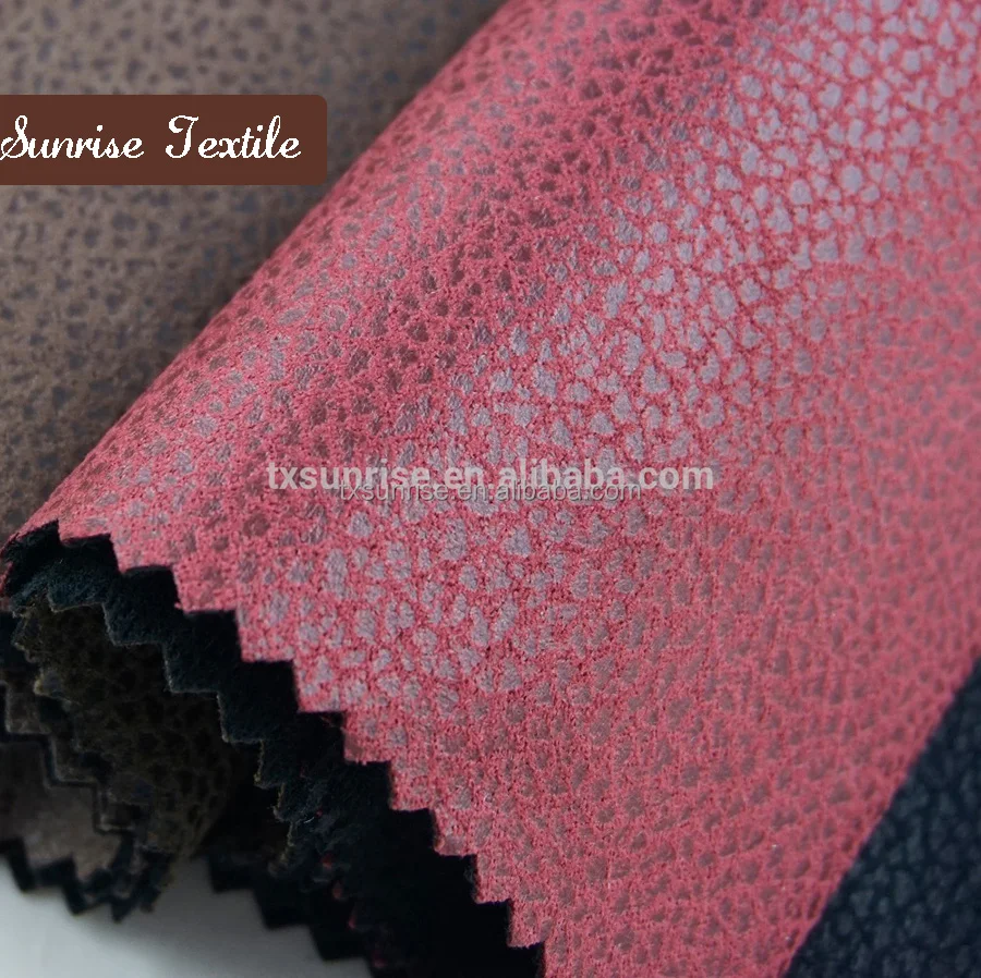 High Quality Polyester Bronzed Suede Sofa Fabric, Car Seats, Wholesale Faux Leather Sofa Fabric Upholstery