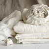 Amazon hot selling pure flax linen baby crib bed sheet, linen baby dot sheet