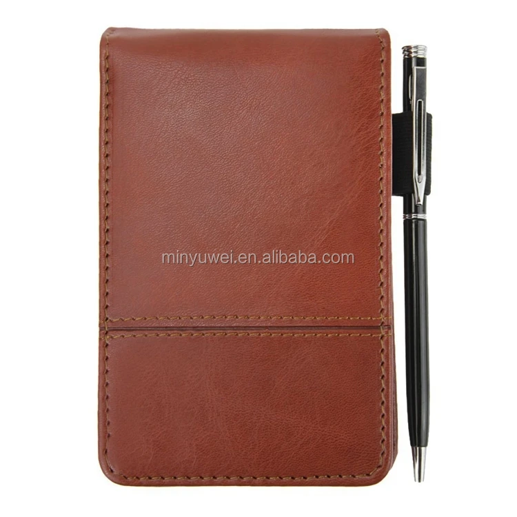 Small PU leather Memo pads with calculator brown office stationary writing pads office gifts item hot selling