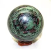 wholesale Natural Ruby Zoisite Sphere Epidote Quartz Crystal Stone Ball For Sale