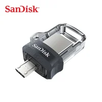 

Free shipping SanDisk OTG USB Flash Drive 32GB 16GB USB 3.0 Dual Mini Pen Drives 128GB 64GB PenDrive for PC and Android phones