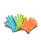 Good quality factory directly custom oven bbq grilling cooking silicone rubber gloves