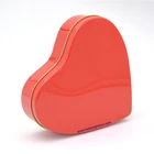 Tin Candy Tin Boxes For Gift Red Heart Shape Tin Gift Box For Wedding Candy