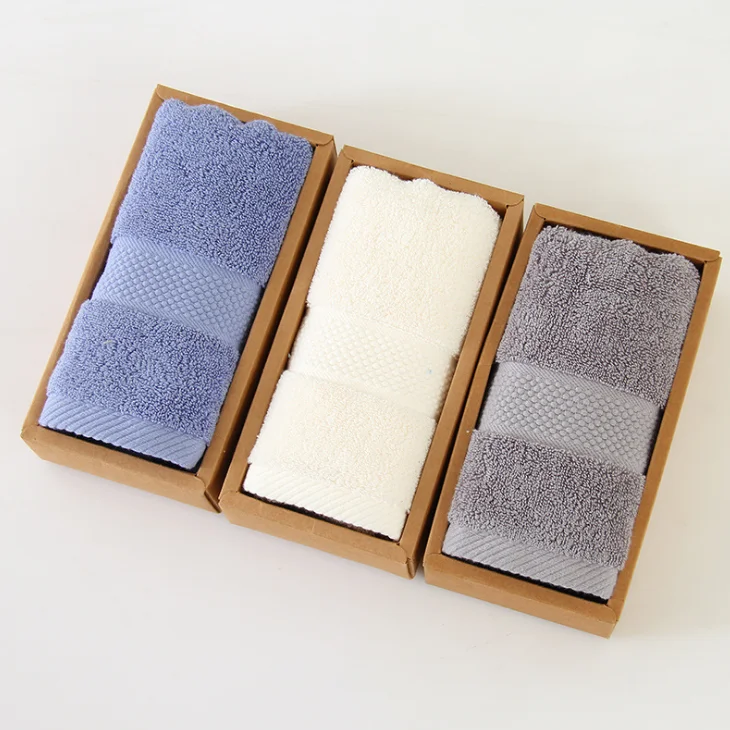 2019 new gift packing cotton towel set terry towel