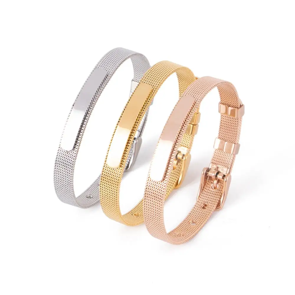 Fashion Jewelry Bracelet Stainless Steel Slide Custom Mesh Charm Women Bracelets, Colors
Fashion Jewelry Bracelet Stainless Steel Slide Custom Mesh Charm Women Bracelets, Colors