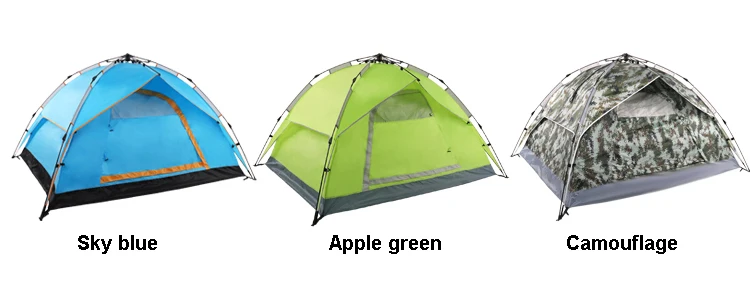 supply 3-4 man double layer automatic instant pop up camper