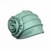 Luxury 3d flower ruffle lotus style chemo turban hair accessories cancet hats