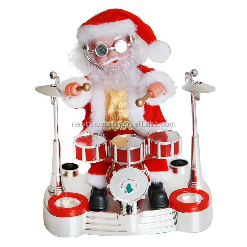 9" Plays Drum Best Electronic Christmas Toys Dancing Santa