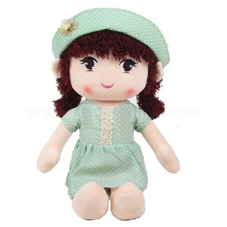 custom stuffed baby girl doll plush baby rag doll