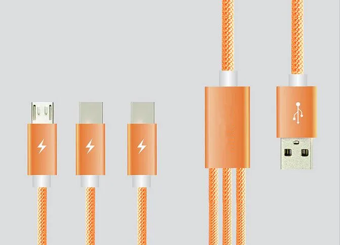 2018 hot selling 3in1 Retractable Charger Multi Type C Mini Braided Android Usb Cable For iPhone - ANKUX.COM
