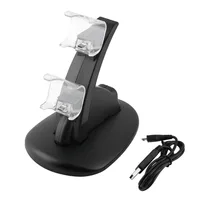 

LED Dual USB Charging Charger Dock Stand Cradle Docking Station for Sony Playstation 4 PS4 Game Gaming Console Controller