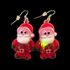 China Decoration Supplies Hot Selling Flashing Pin Badge Led Christmas Santa Claus Handmade Flashing Brooches