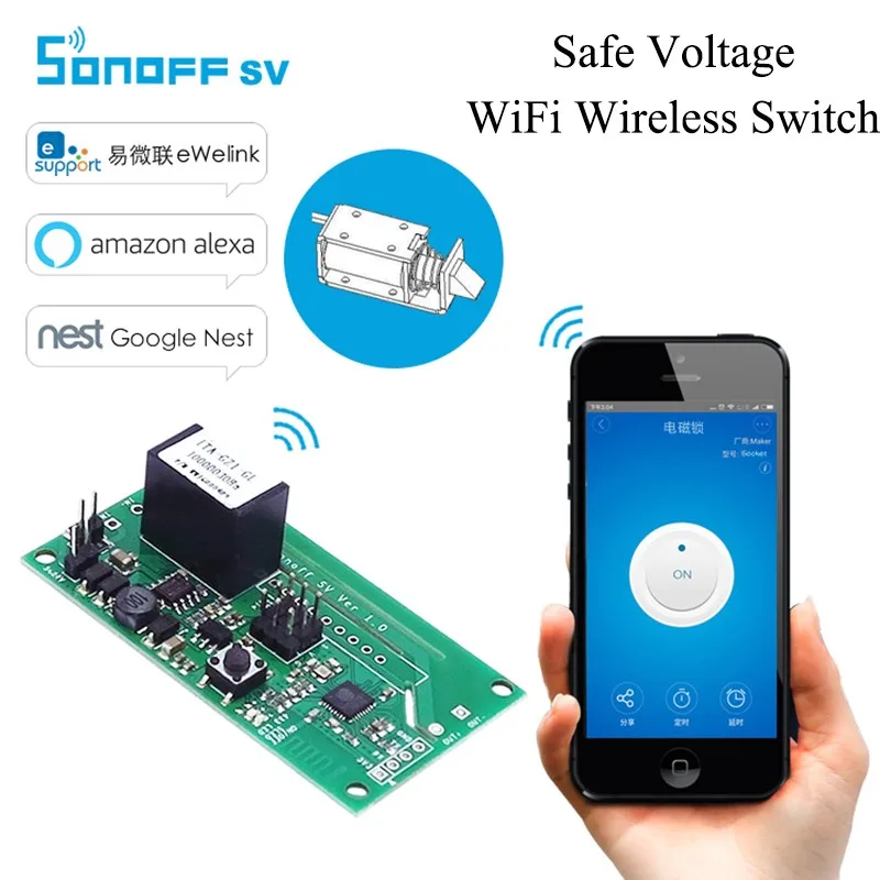 Itead Hot SV Safe Voltage WiFi Wireless Switch Module Support Secondary Development 5V 12V for IOS Android Smart Home
Itead Hot SV Safe Voltage WiFi Wireless Switch Module Support Secondary Development 5V 12V for IOS Android Smart Home