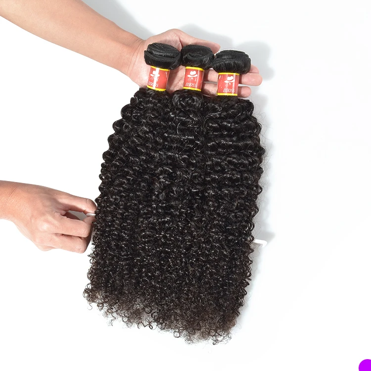 Hot Sale Ebony Yaki Hair Weave Stock Short Curly Brazilian Hair