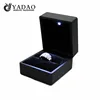 Square Shape jewelry box with led lights lacquer