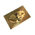 Custom printing self adhesive embossed metal stickers Red wine perfume bottle printed aluminum labels