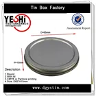 High quality airtight round metal caviar tin can for Russia