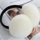 Warm faux rabbit fur earmuffs fancy ear muffs kids winter earmuffs