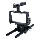 YELANGU CNC Aluminum Hot Shoe Mounting DSLR Video Camera Cage For A6000,A6300
