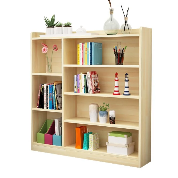 Solid Pine Wood Kids Bookshelf Multi Functional Living Room