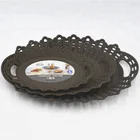 QIYUE wholesale decorative trays fruit serving salver plastic tray with handle