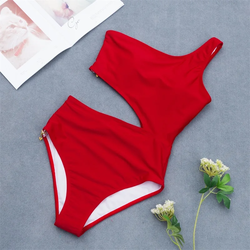 One-Shoulder Openwork One-piece Swimsuit 2019 New Bikini
One-Shoulder Openwork One-piece Swimsuit 2019 New Bikini