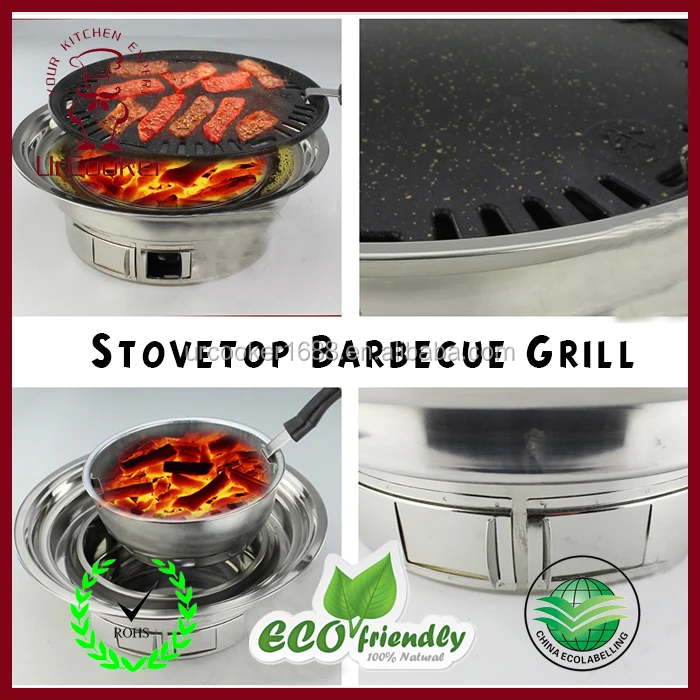 No Smoking Korean Electric Bbq Grills With Hot Pot Pan,Korean Bbq Grill