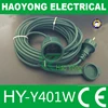 EU VDE 3 pin black male and female IP44 plug socket european waterproof power extension cord