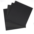 Solid Smooth Thick Black Paper Board Cardboard Grey Back