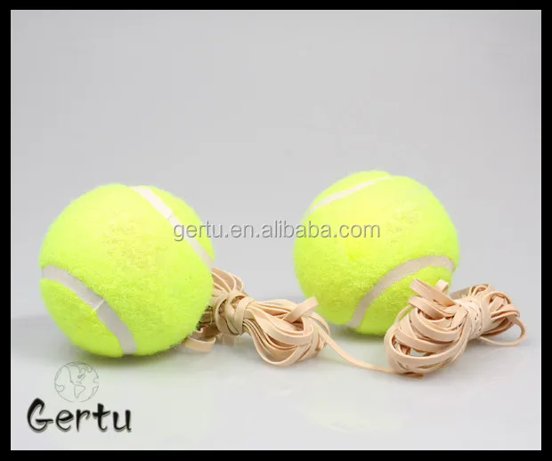 High rebounce tennis ball with elastic string