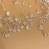 Beautiful Clear Acrylic Crystal Waterdrop Bead Garland Wired Beaded Branch Spray For Wedding Decor