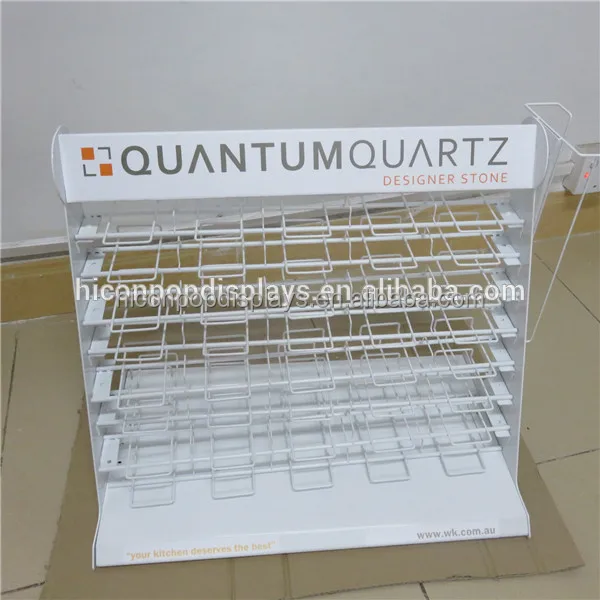 Metal Countertop Retail Showroom White Ceramic Tile Display Rack - Buy ...