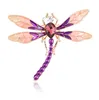 MM022 Enamel Insect Crystal Dragonfly Brooch Pin for Women Girl Jewelry Scarf Lapel Pins Brooch