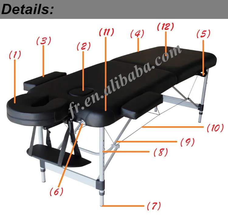 韓国のマッサージベッドポータブルマッサージテーブルベッドのサイズのポータブル日本語マッサージ鍼のベッド仕入れ・メーカー・工場