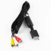 Audio Video AV Cable for Playstation for PS2/PS3 Console AV Cable Lead Wire 1.8m Black
