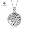 Wholesale Round 925 Sterling Silver Lion Pendant with Zircons