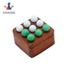 Tic Tac Toe checkers Games with older color Wooden box and glass beads board games ply on desk table top