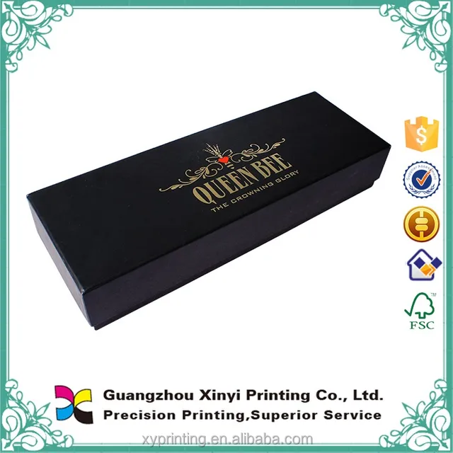 luxury custom black matt rigid paper cardboard gift box