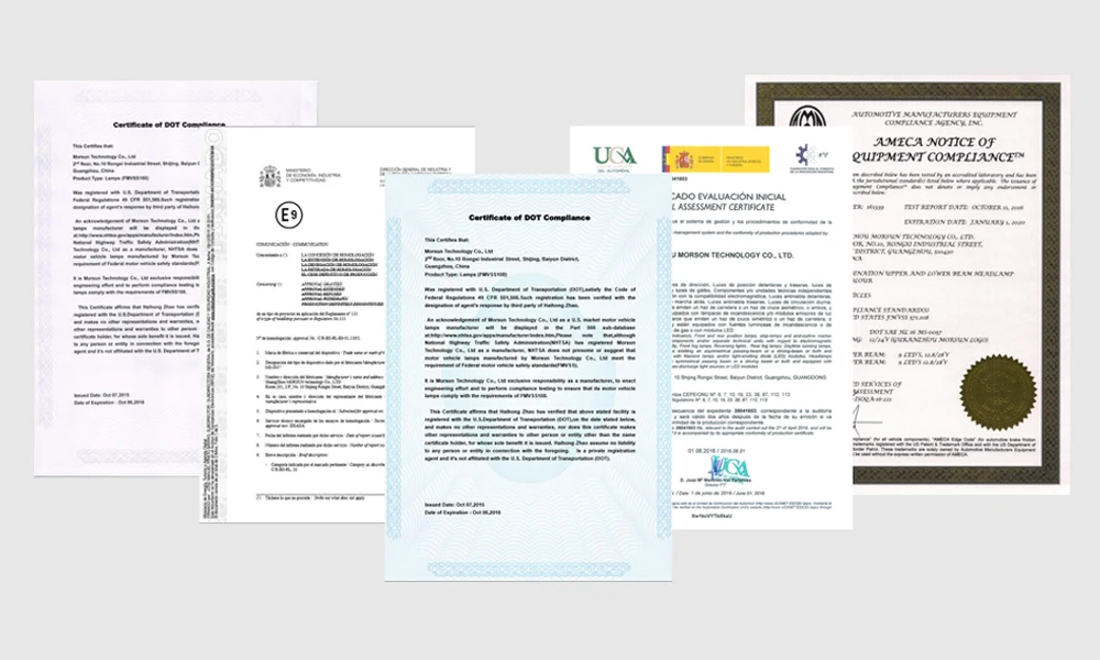 product certifications