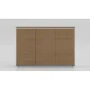 modern high quality melamine wooden office credenza storage box with three door