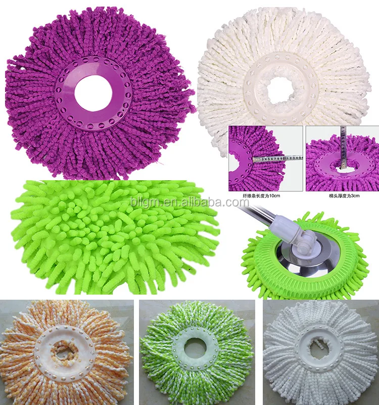 taiwan online shipping 360 spin round microfiber mop head