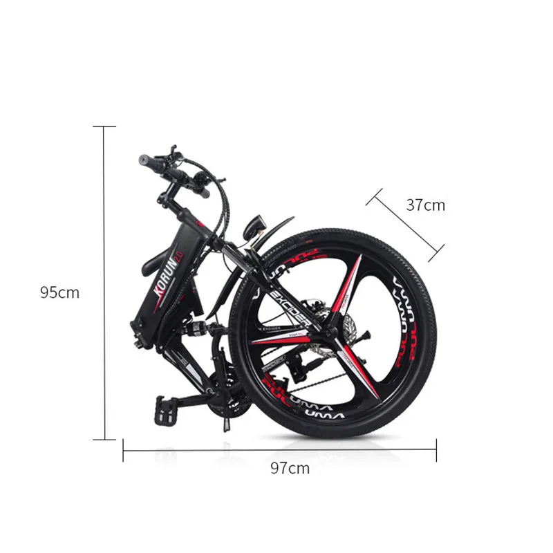 Full Suspension 26 Electric Folding Bicycle With 400W max Integrated Wheel, Black;white;red;blue;optional
Full Suspension 26 Electric Folding Bicycle With 400W max Integrated Wheel, Black;white;red;blue;optional