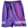 Wholesale custom Men quick-drying five points loose training basketball fitness running pants reflective sports shorts
