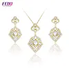 Brazil style earring and necklace copper alloy fashion jewelry set