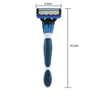Parco oem private label hair removal replaceable 5 blade shaving razor, 1handle + 2cartridges for gift box