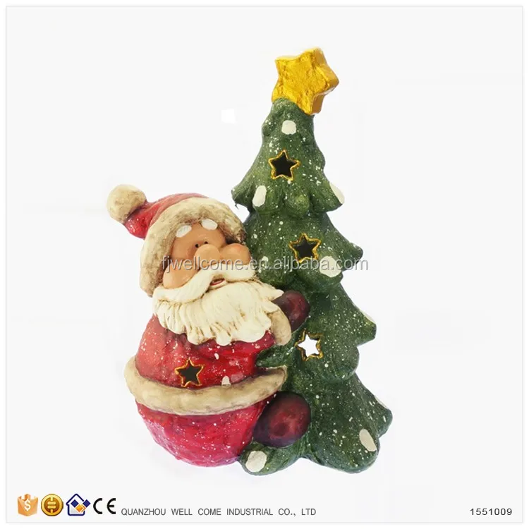 outdoor led christmas tree with santa claus