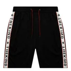 Custom high quality run shorts spandex black side stripes men shorts pants