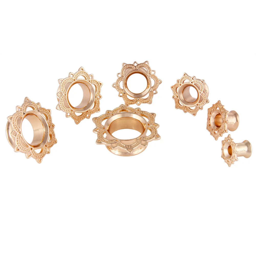 NUORO Gold/silver Six-sided Flower Medical Steel Lotus Stretched Ears Ear Expansion Piercing Jewelry
NUORO Gold/silver Six-sided Flower Medical Steel Lotus Stretched Ears Ear Expansion Piercing Jewelry