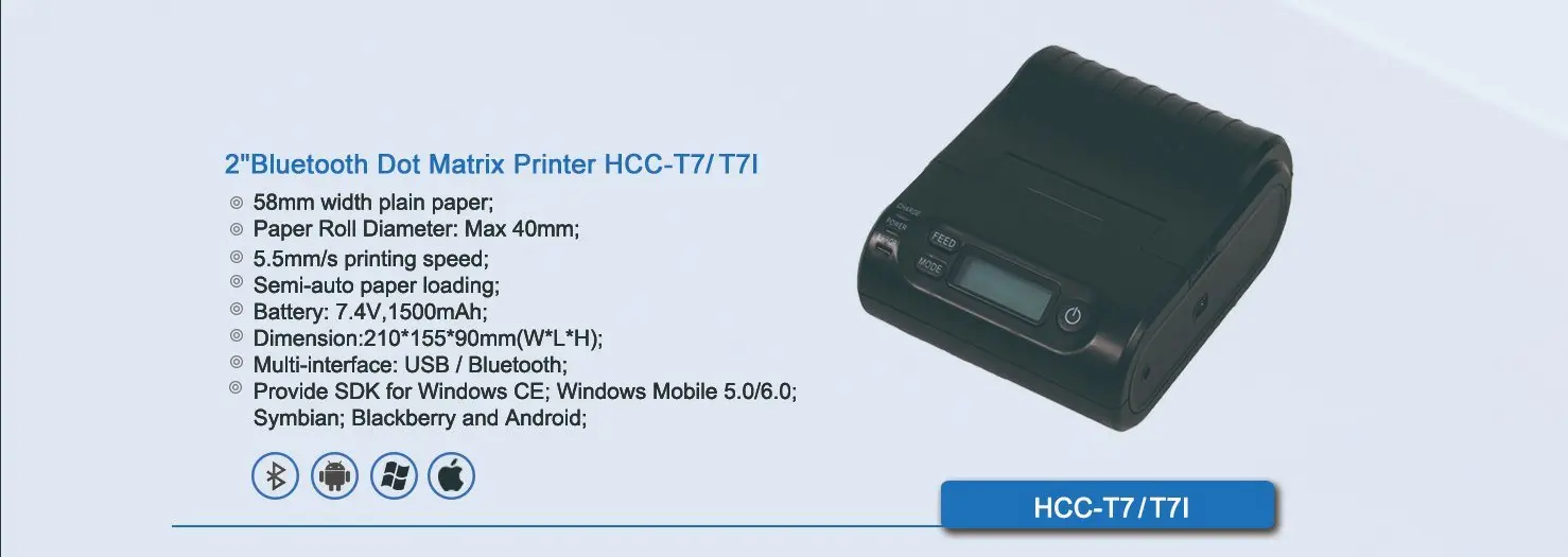 dot matrix printer small size